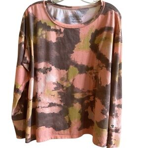 Seed To Style Organic Cotton Tie-Dye Long Sleeve Top Misses size L